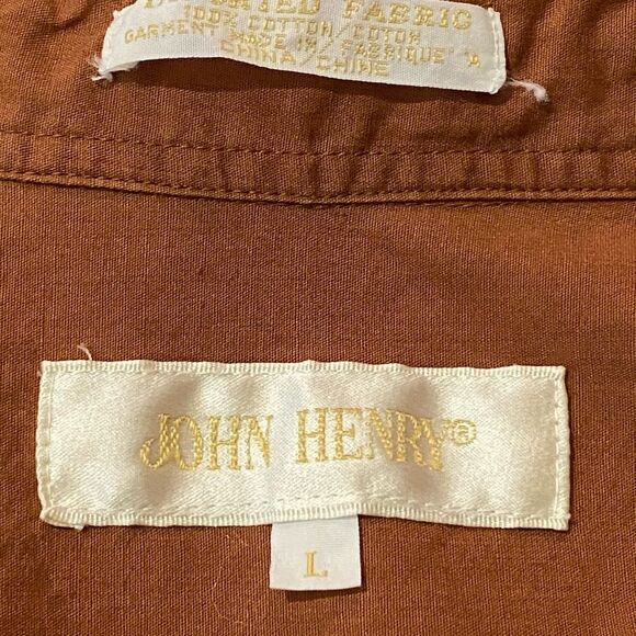 Women's Vintage John Henry Button Up 100 % Cotton - Imported Blouse Size Large - Picture 5 of 9